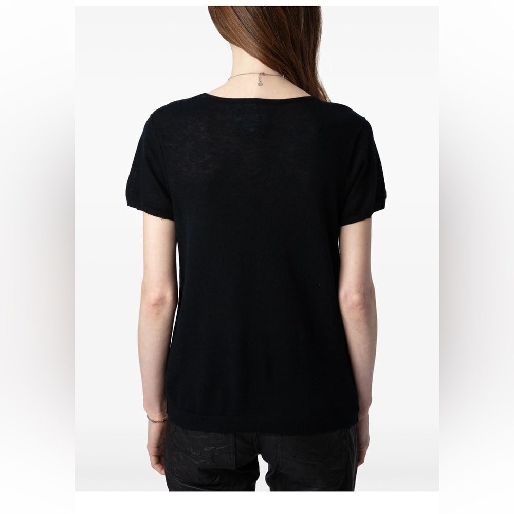 $298 Zadig&Voltaire Celsy cashmere top NEW XS - Picture 4 of 13